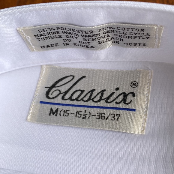 NWT tuxedo wingtip pleated white shirt by Classix for men - Picture 3 of 5